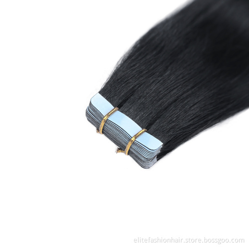 Hot sells Silky straight for Short Hair Women Velvet Cuticle Remy human Tape weft Hair Tape in Hair Extensions